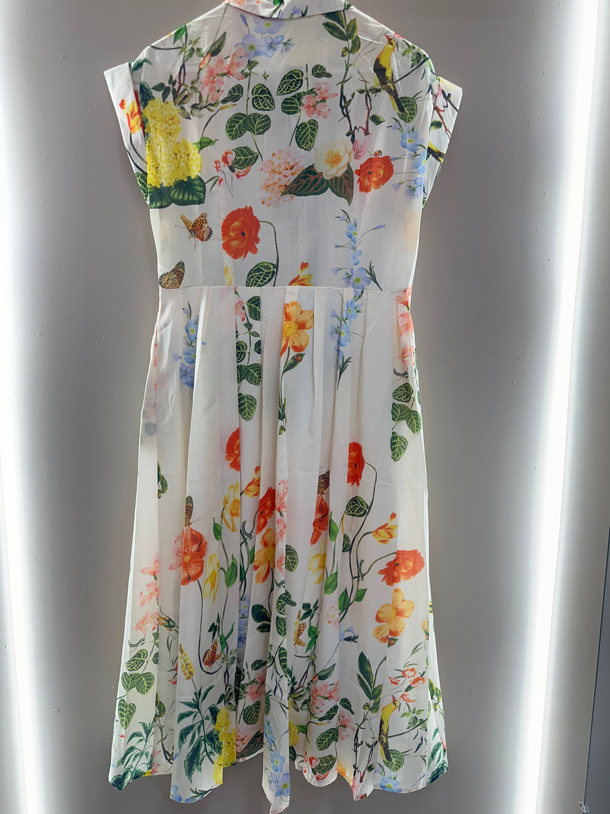 Botanical Bloom Shirt Midi Dress