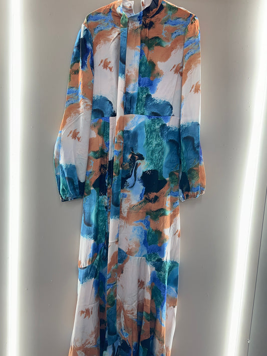 Abstract Harmony Maxi Dress
