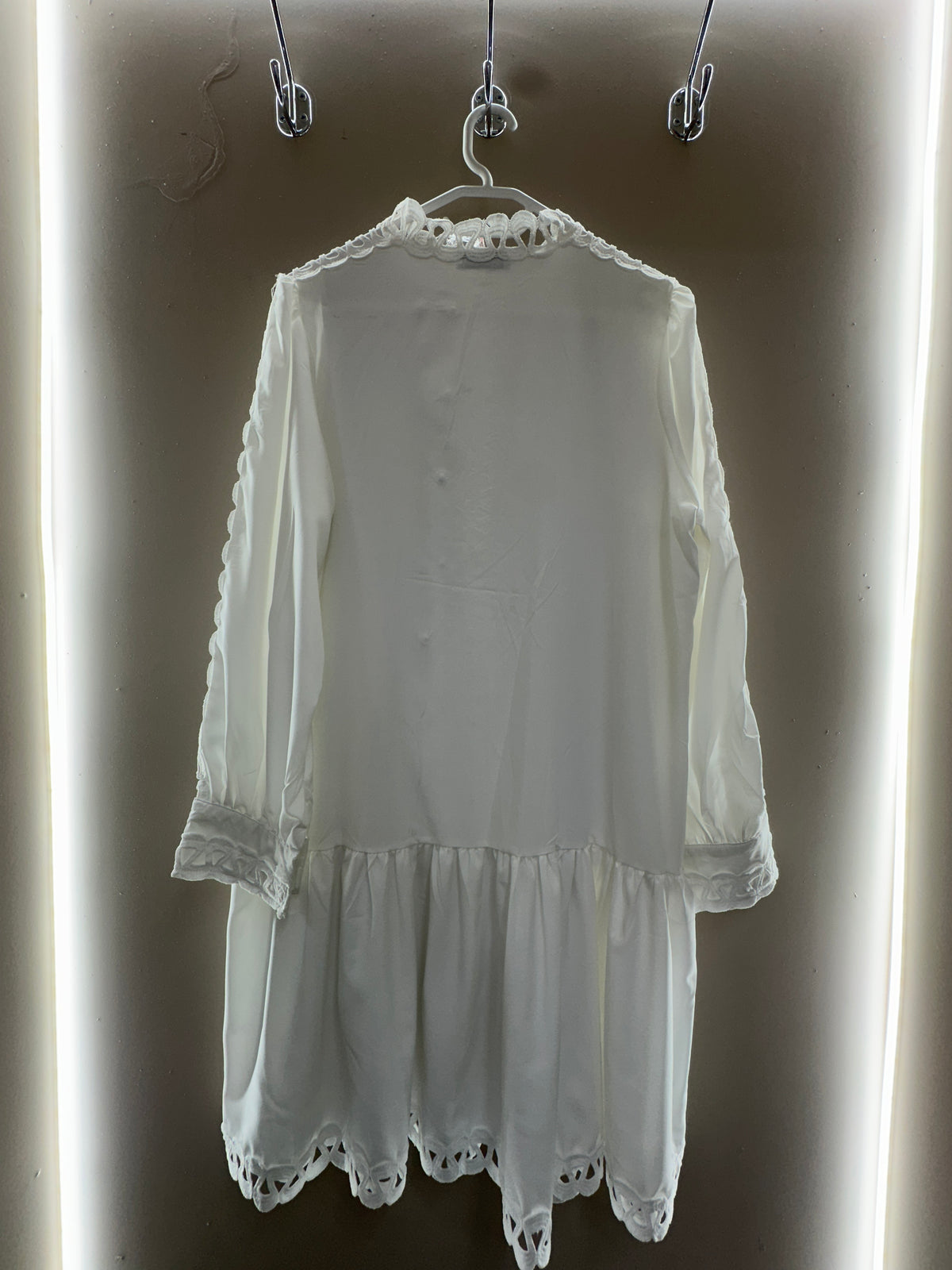 White Elegance Blouse Dress
