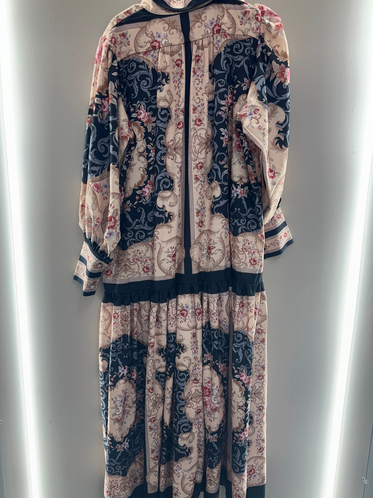Vintage Rose Baroque Maxi Dress
