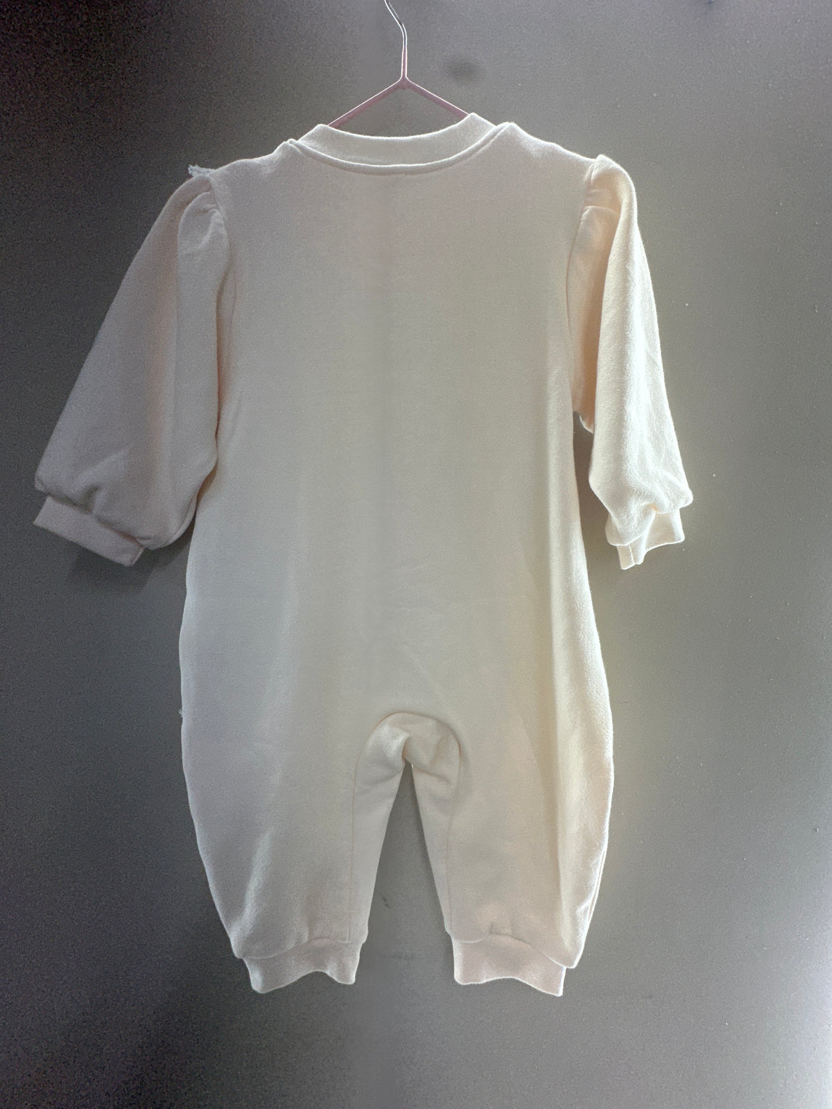 Soft Pink Lace Collar Baby Romper