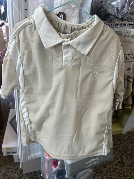 Cream boys polo
