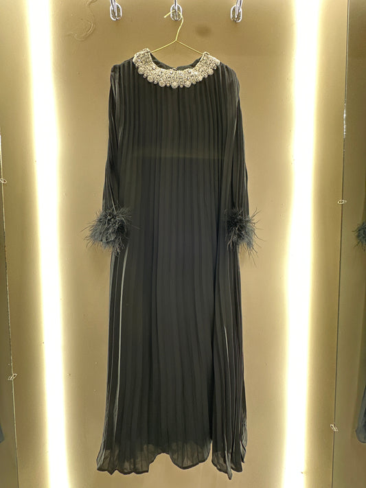 Royal Elegance Pleated Dress
