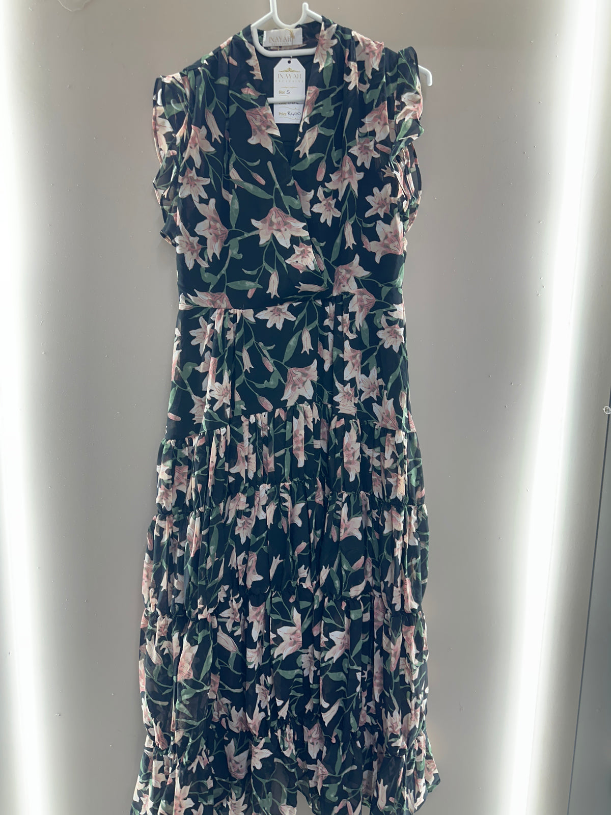 Midnight Lily Tiered Maxi Dress