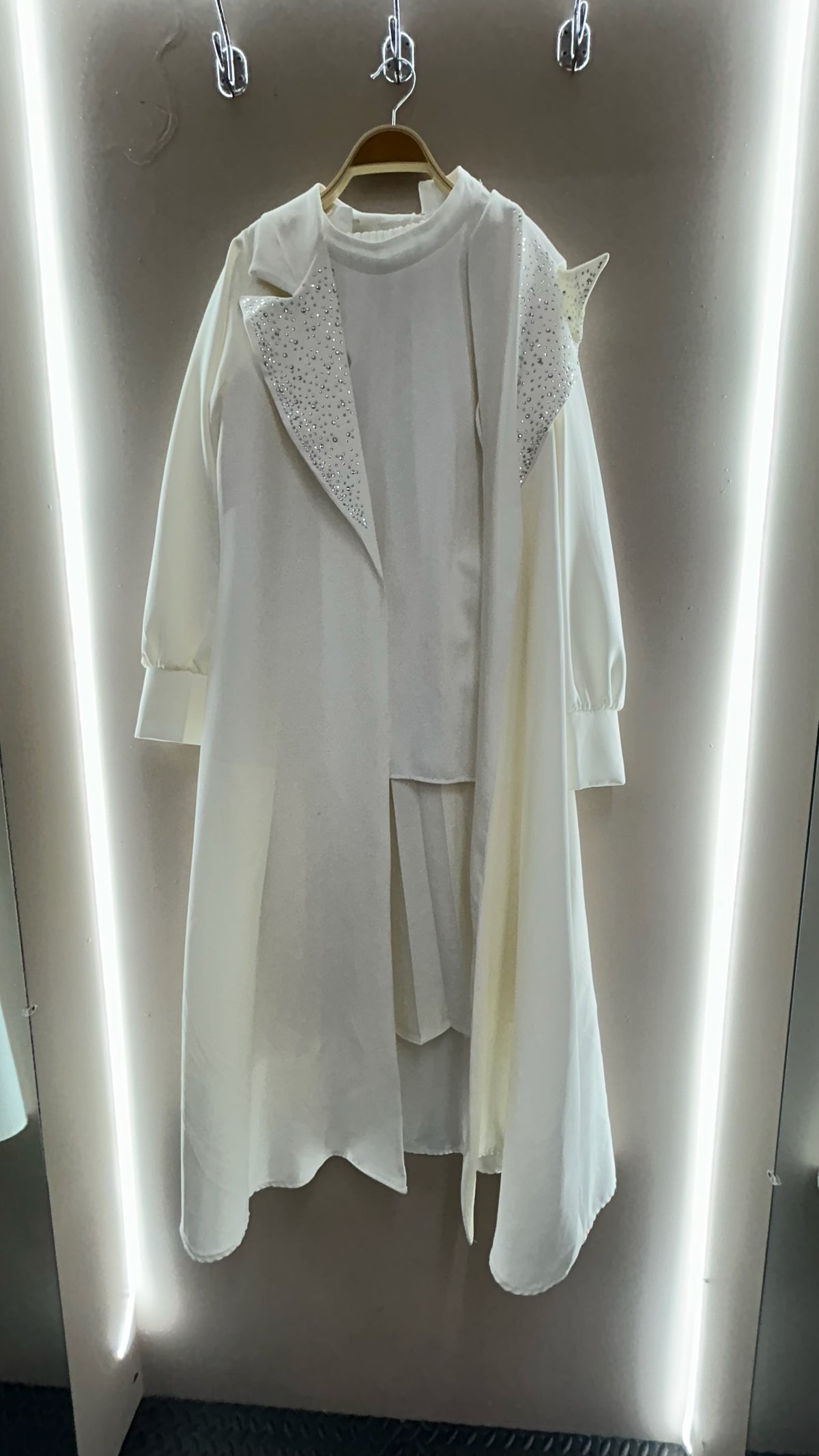 Embellished 3-Piece Skirt Abaya Set