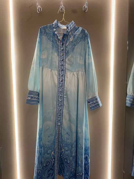 Santorini Blue Maxi Dress
