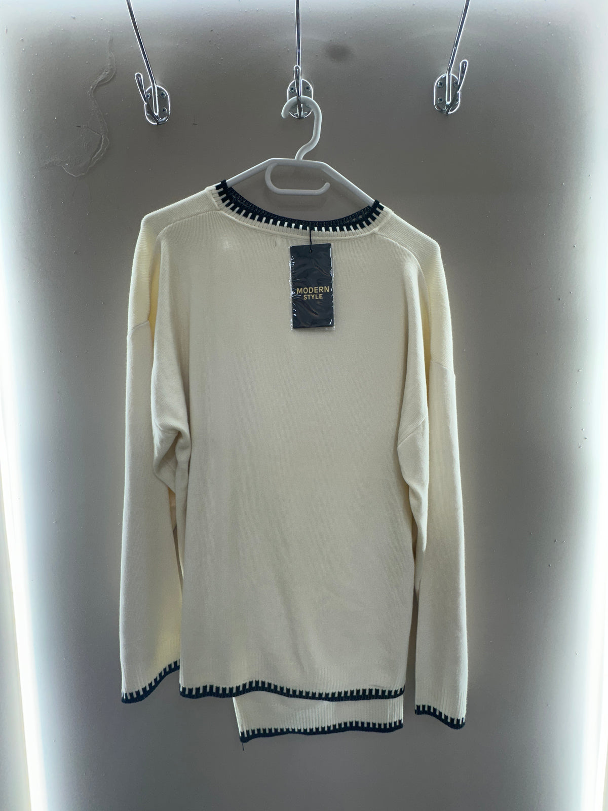 Contrast Trim Knit Co-Ord