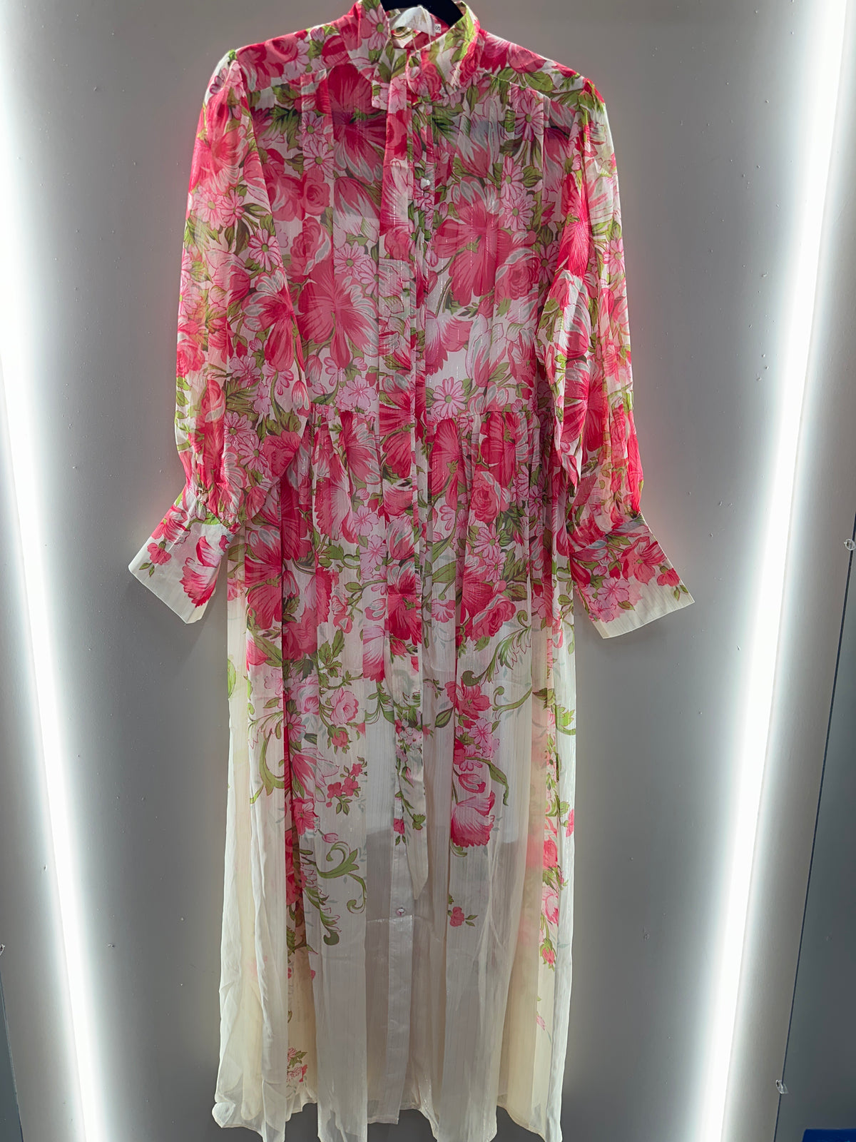 Blooming Garden Pleated Maxi Dress