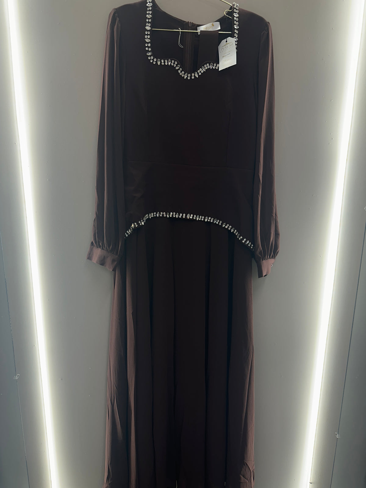 Crystal Elegance Maxi Dress