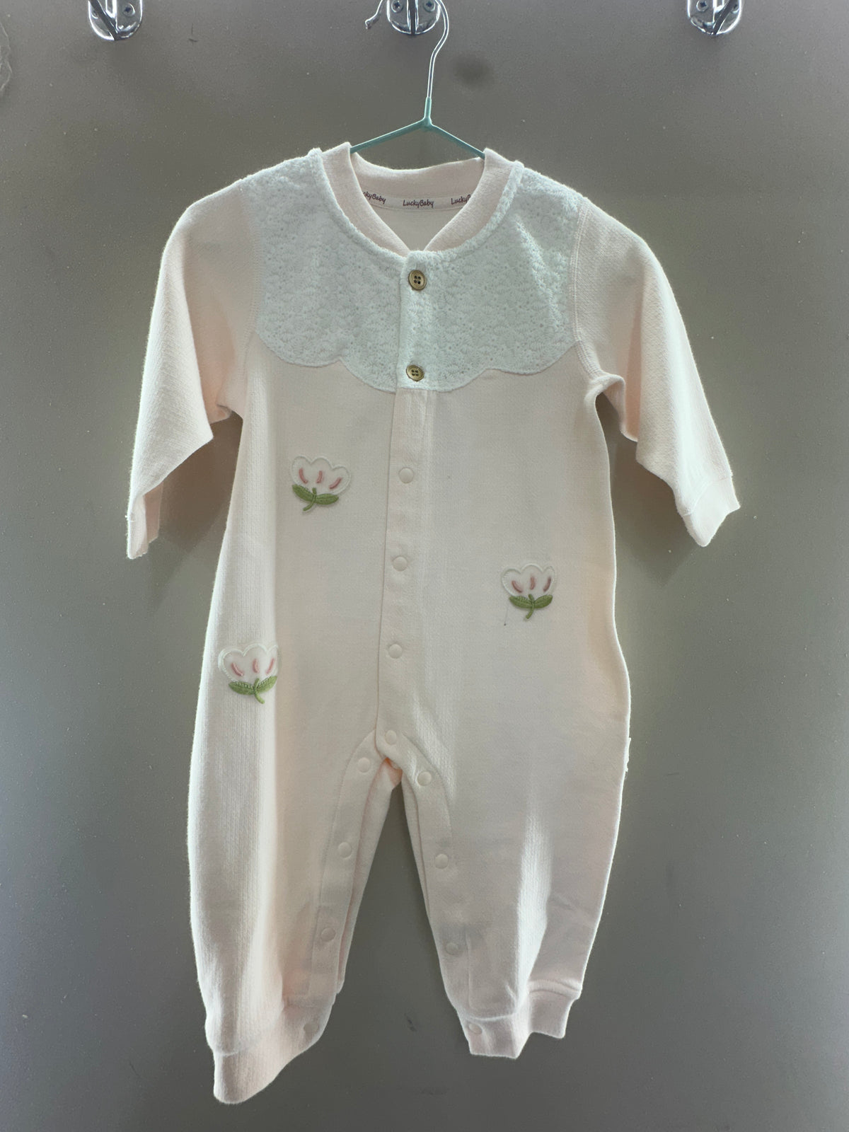 Floral Lace Baby Romper