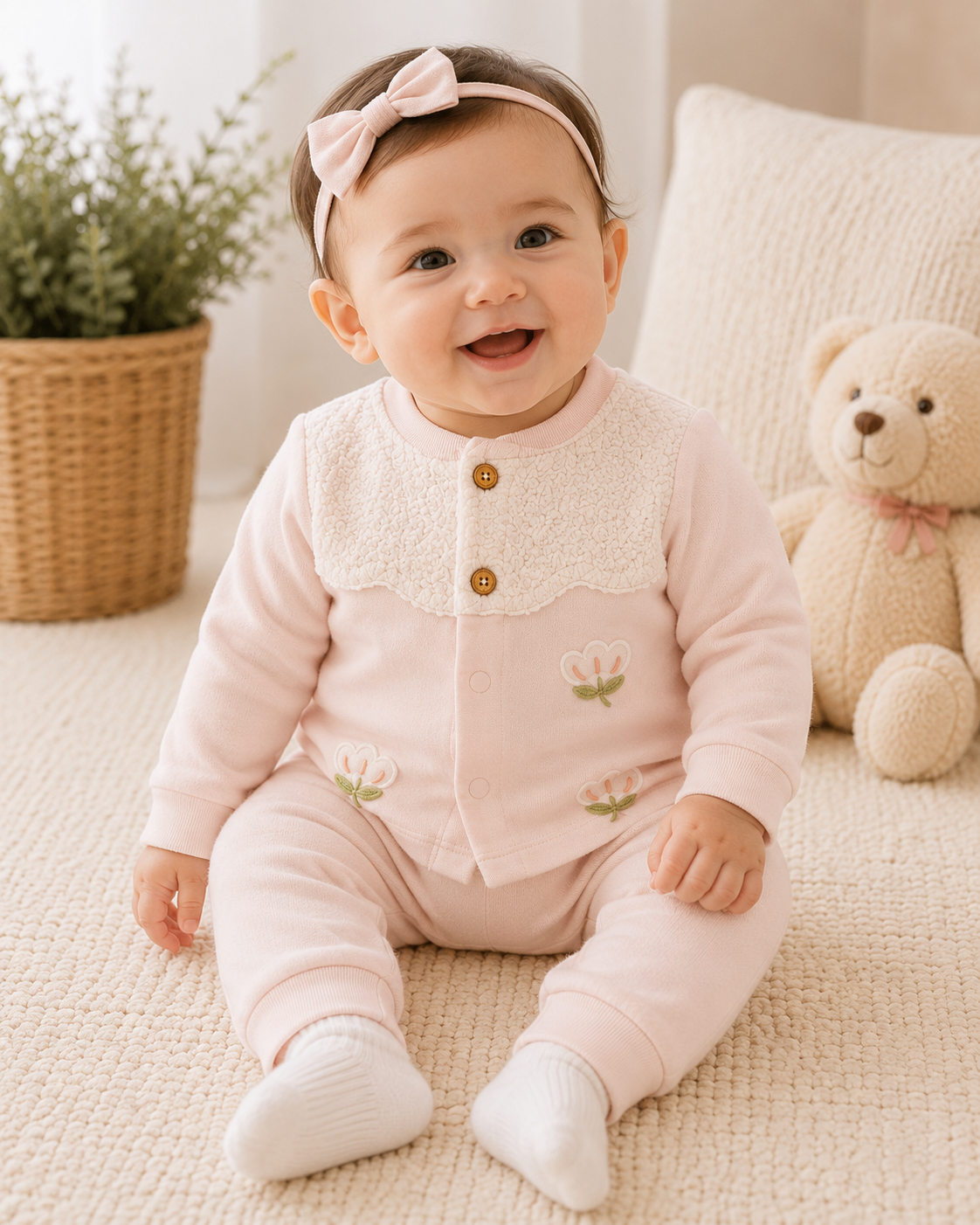 Floral Teddy Set