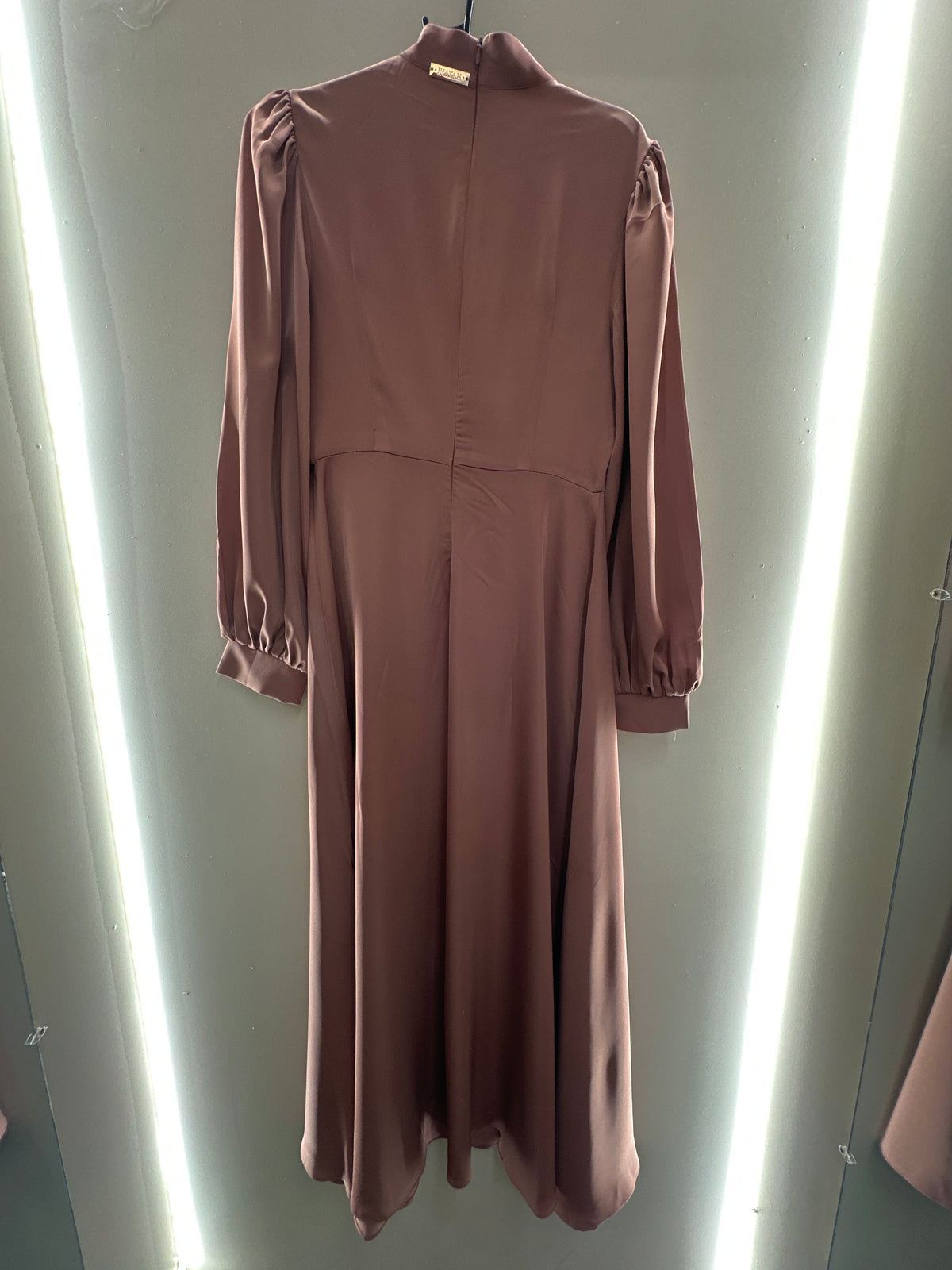 Draped High Neck Maxi Dress