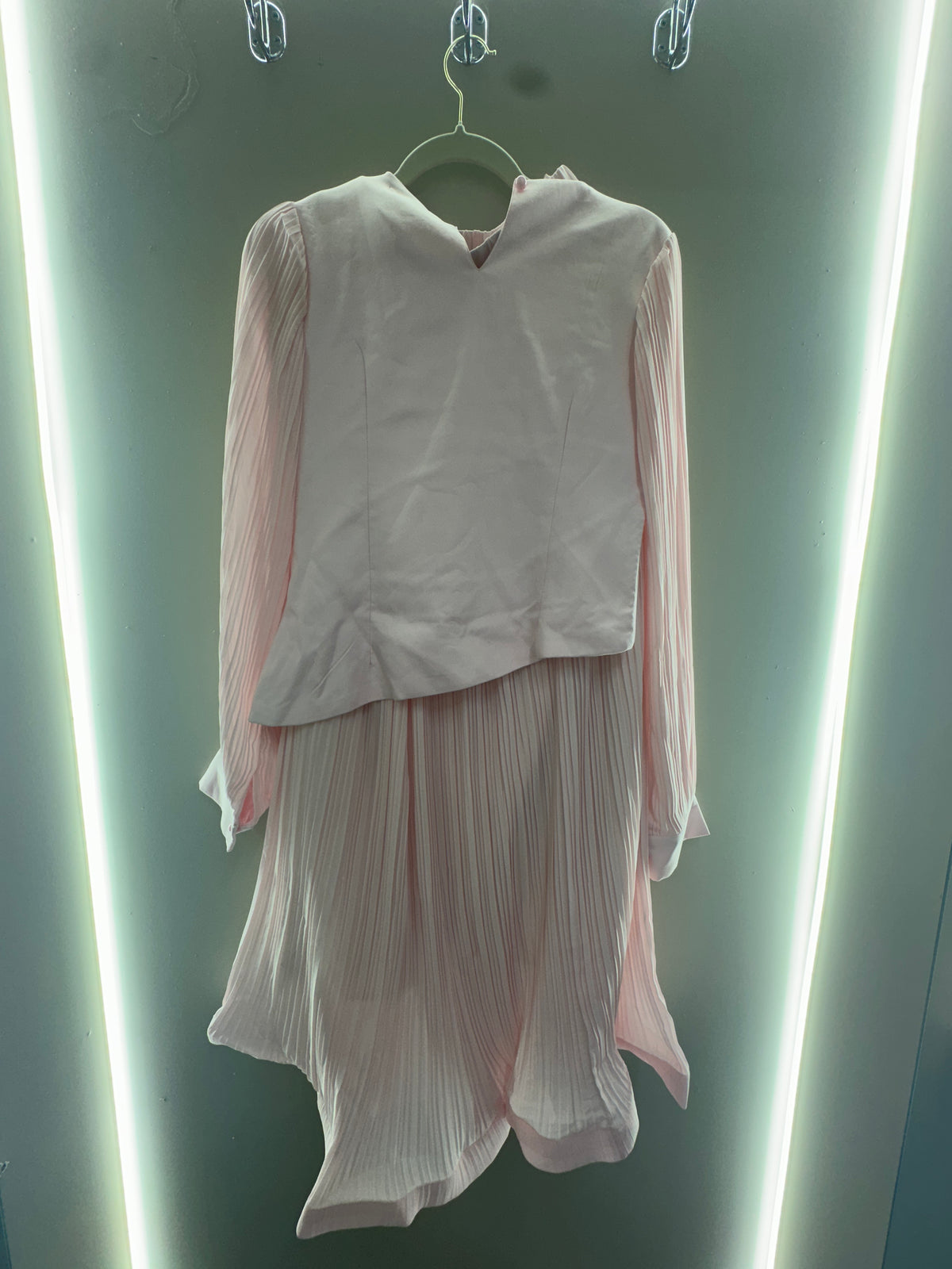 Crystal Pleated Overlay Dress