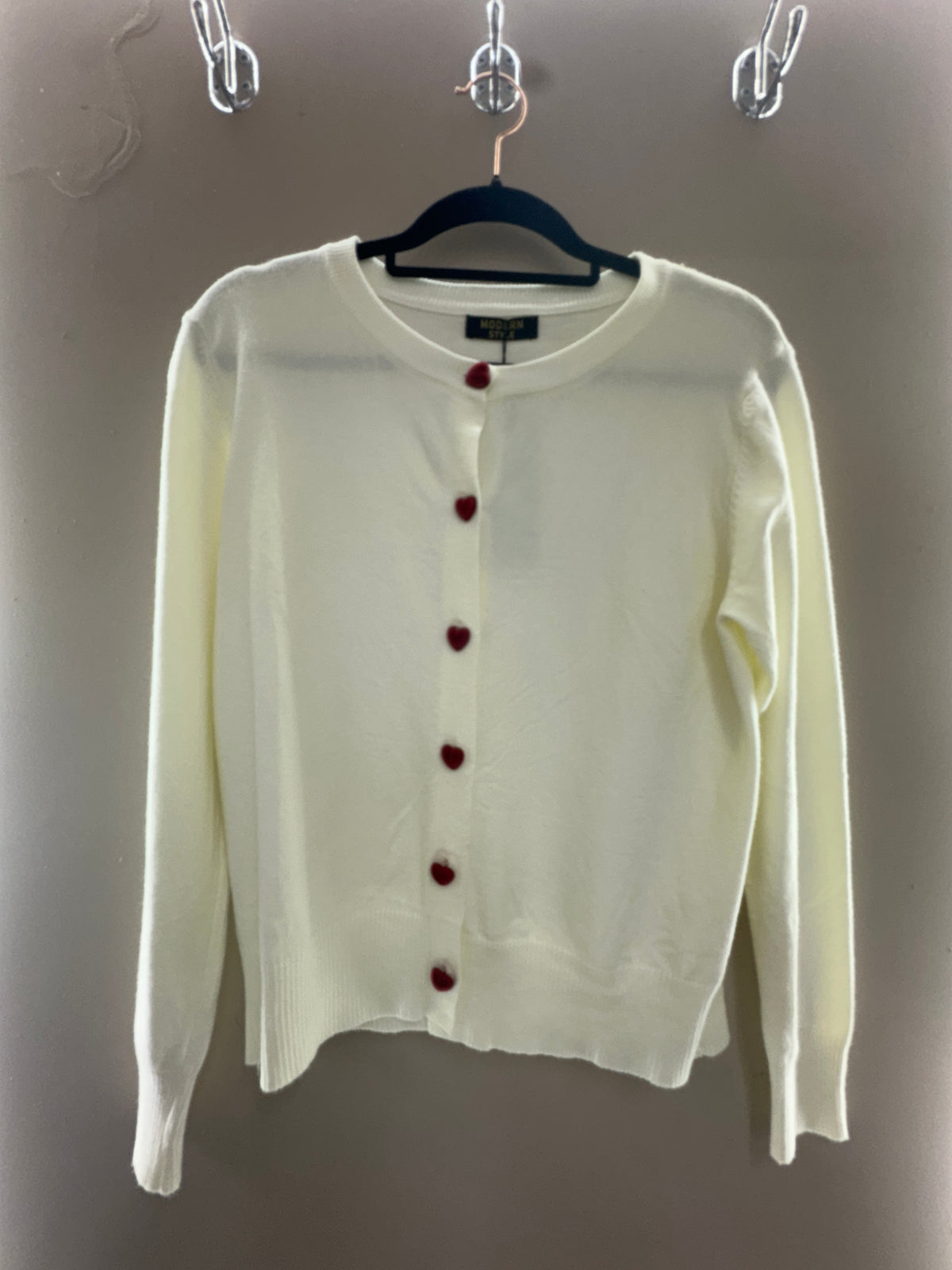 Heart Button Knit Cardigan