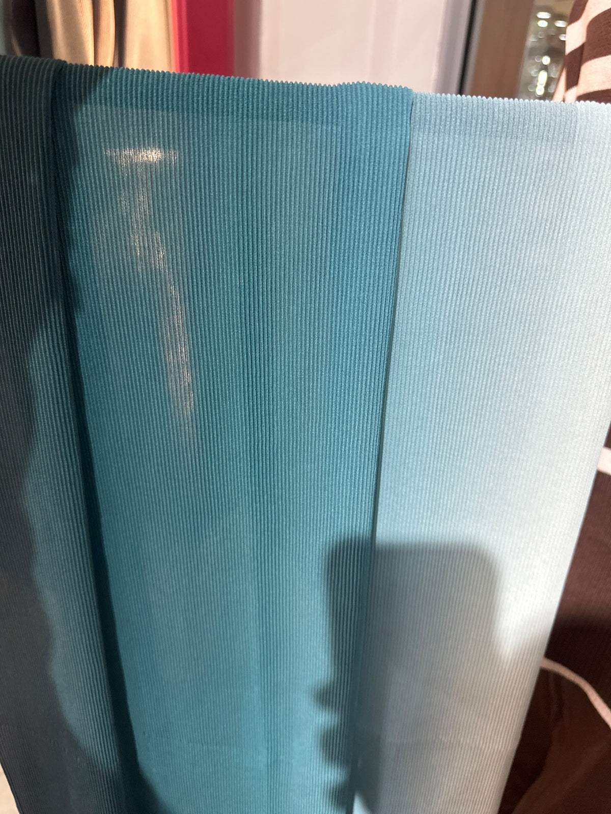 Ombre Crimped - Peacock Teal
