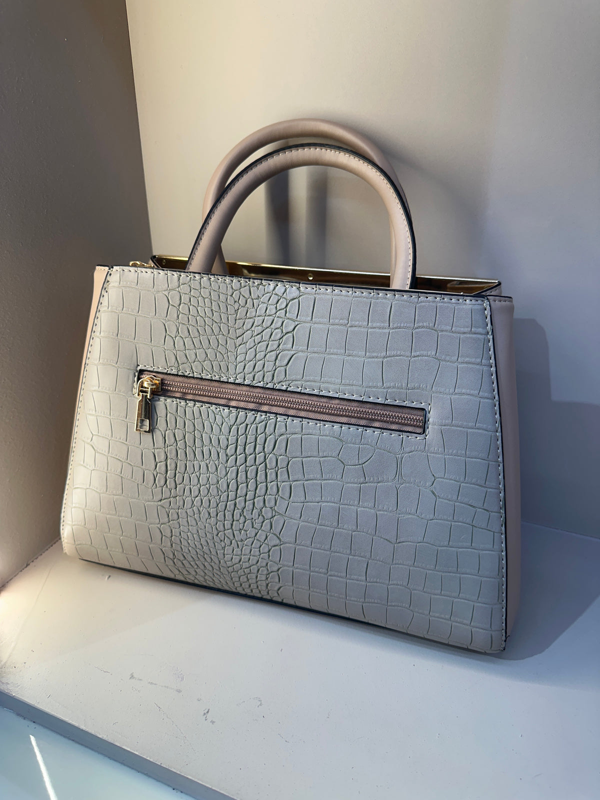 Croc Detail Handbag
