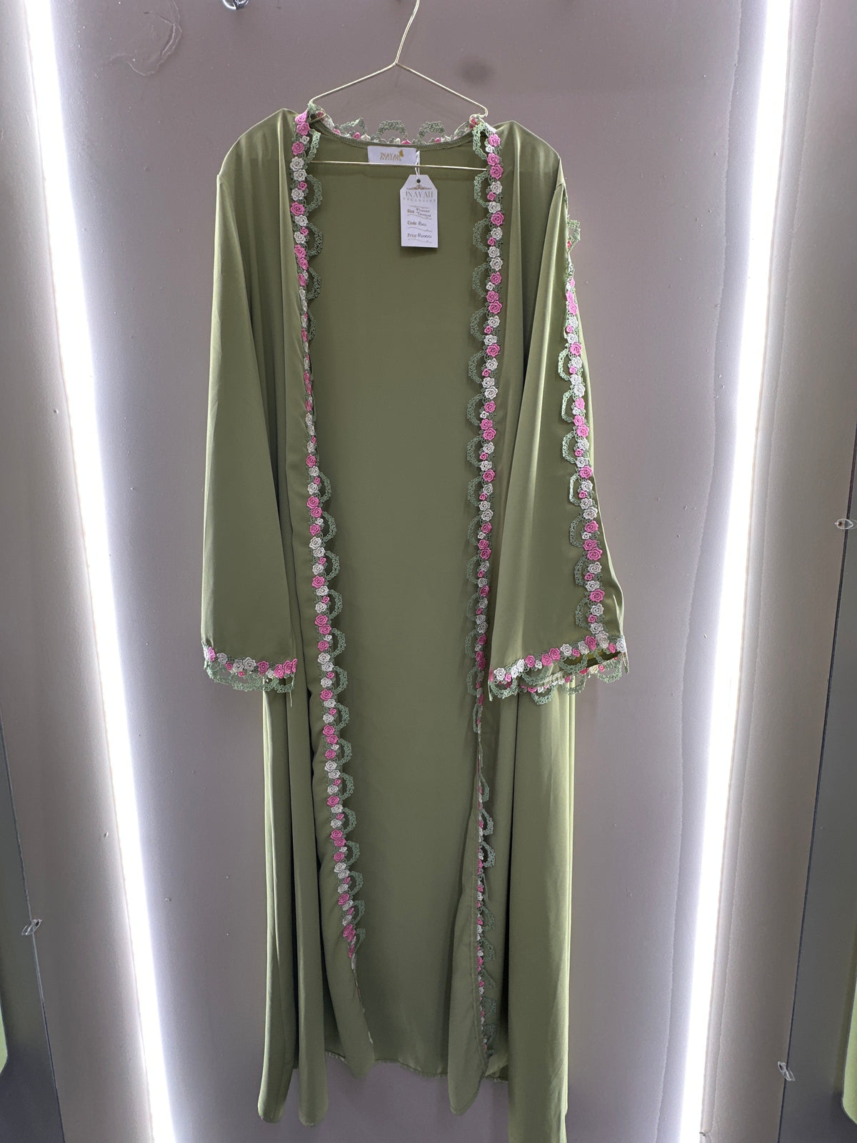 Olive Blossom Duster Abaya