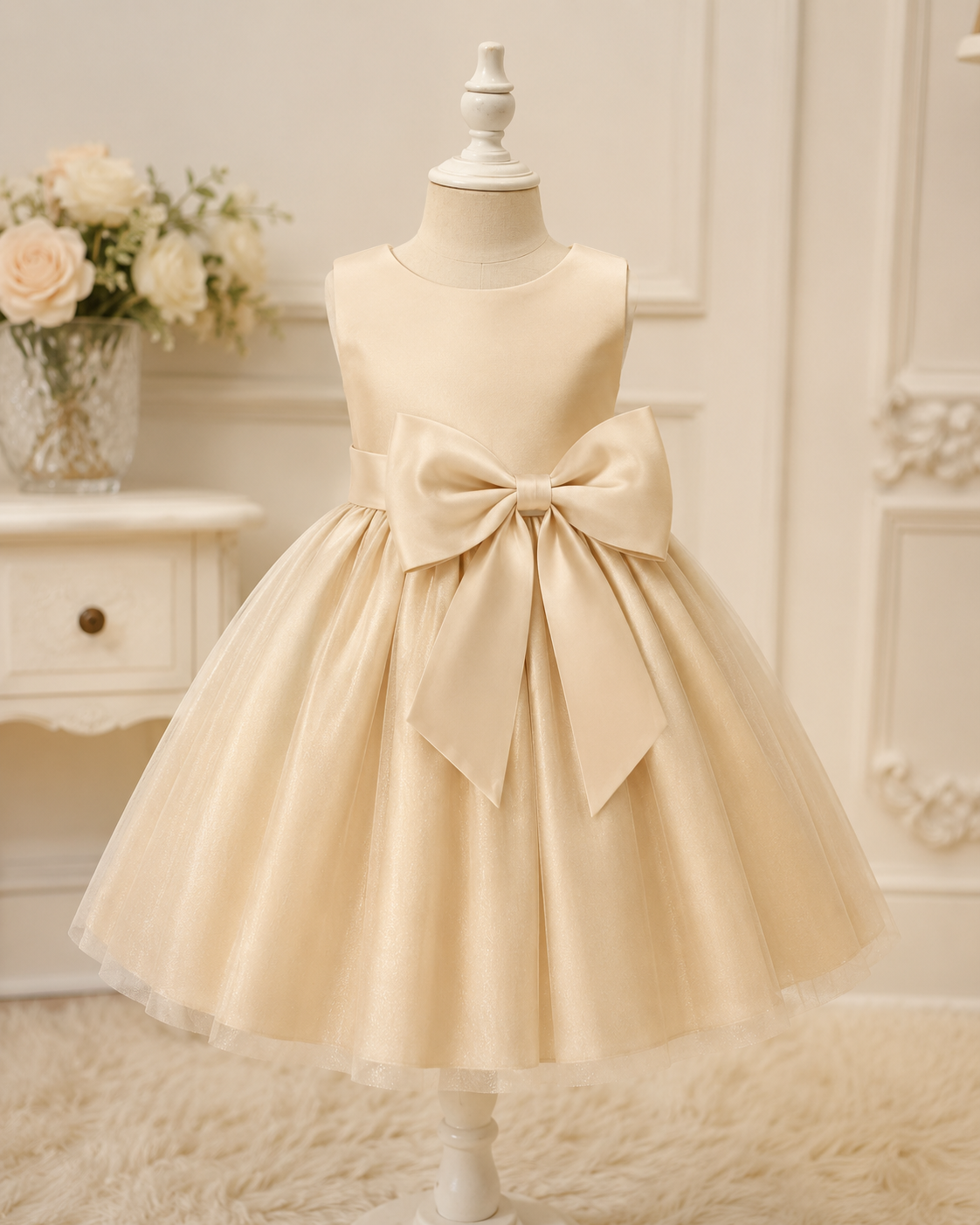 Champagne Bow Dress