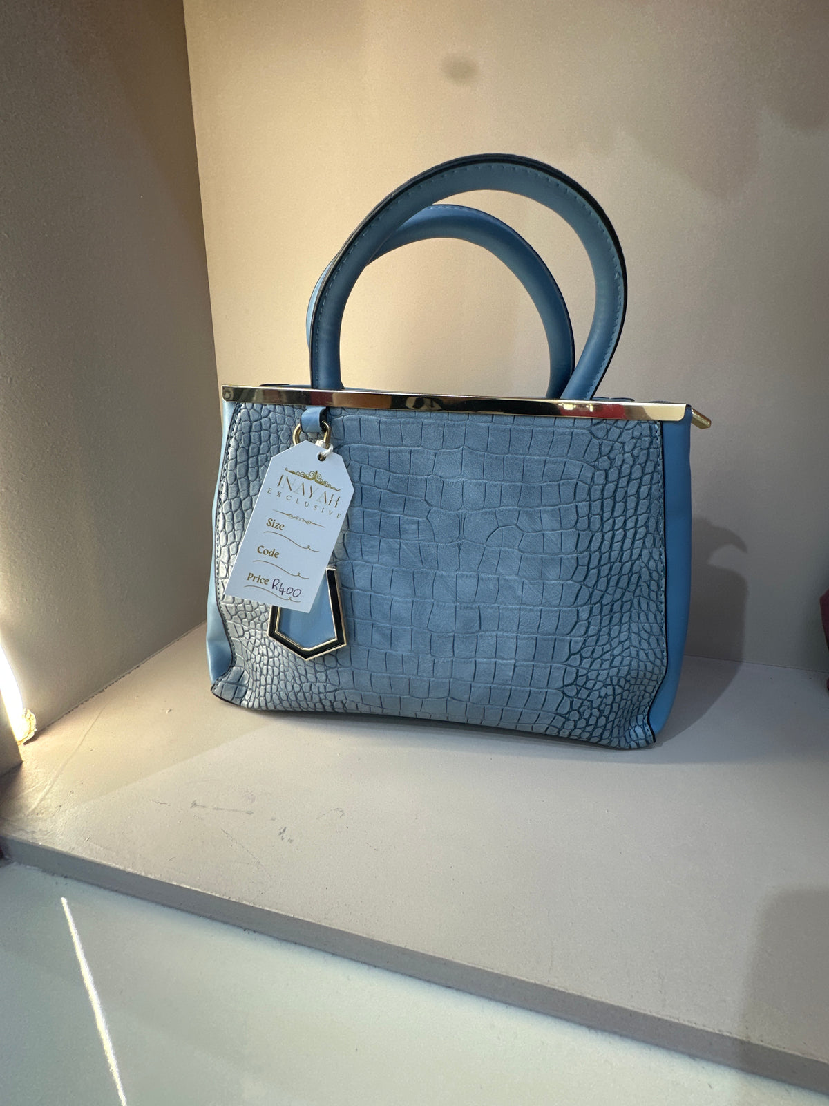 Croc Detail Handbag
