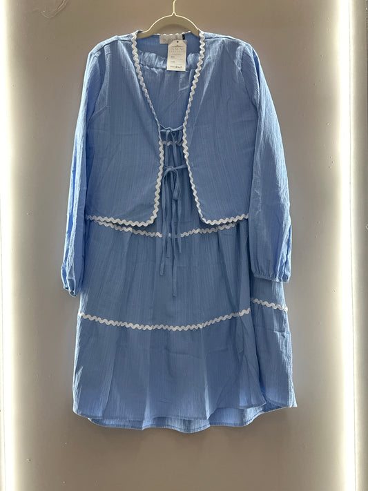 Tie-Front Layered Dress