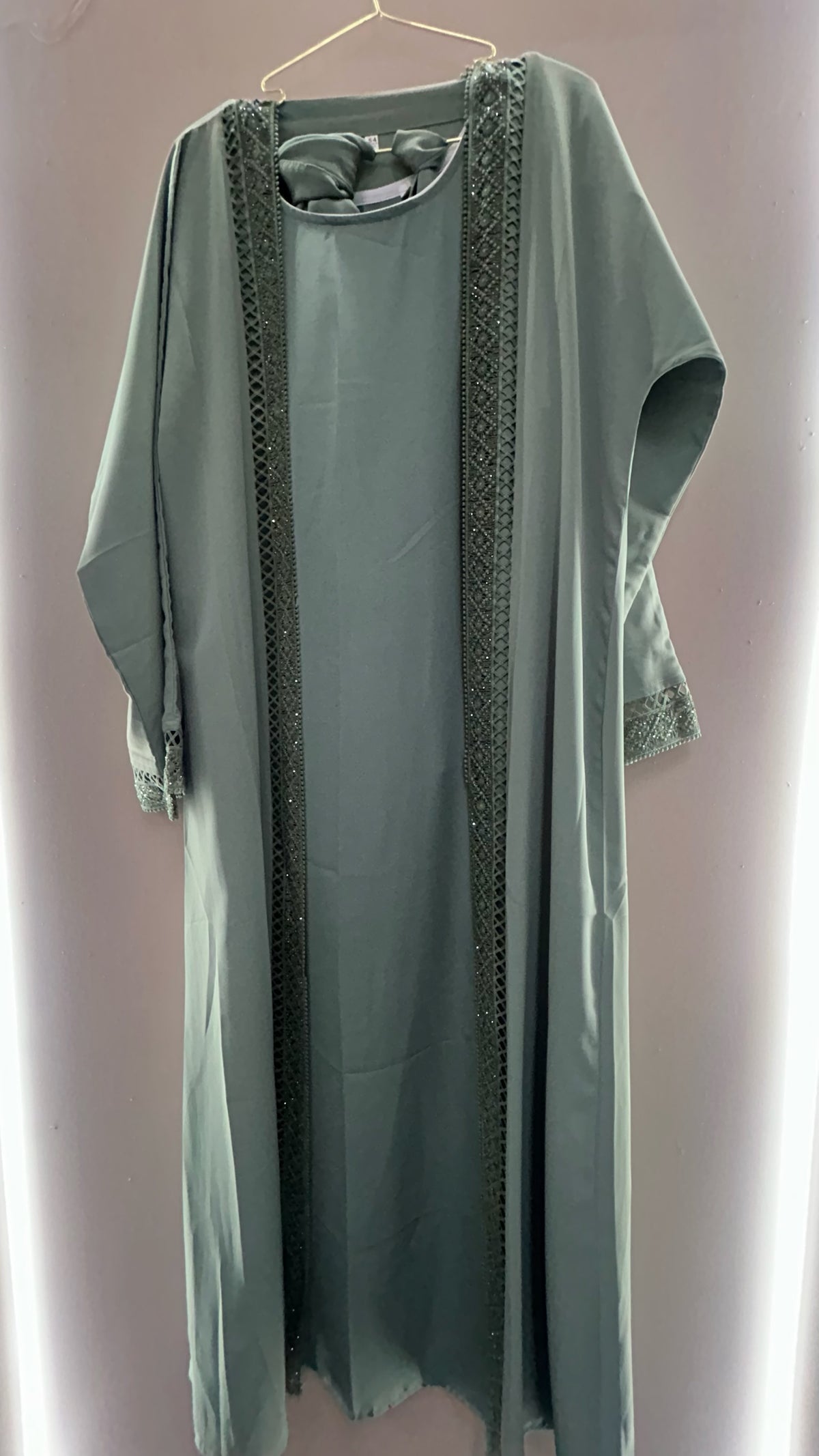 Embellished Open Abaya