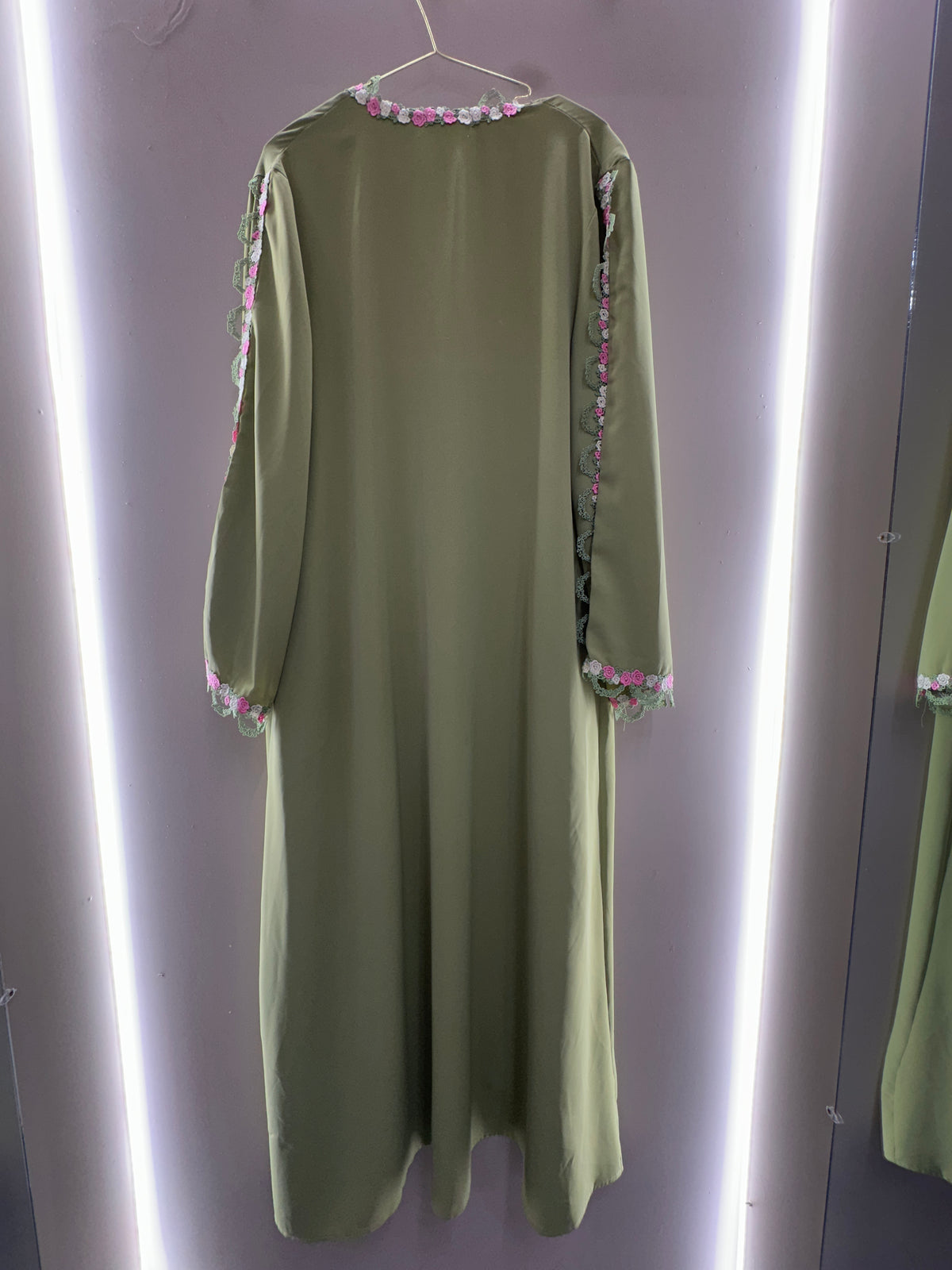 Olive Blossom Duster Abaya