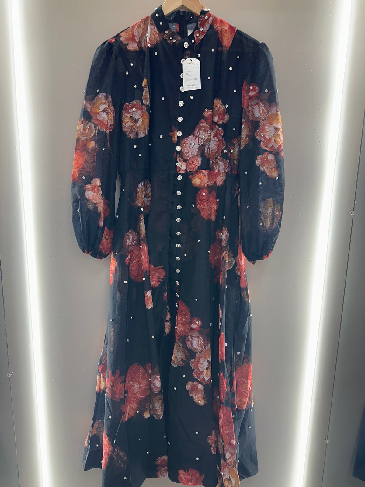 Pearl Blossom Maxi Dress