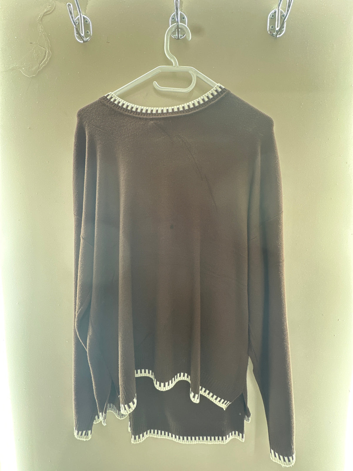 Contrast Trim Knit Co-Ord