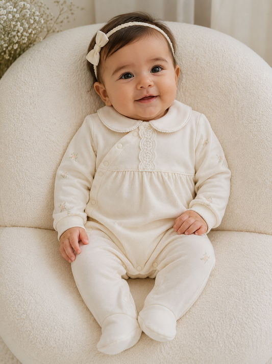 Collared Long Sleeve Romper