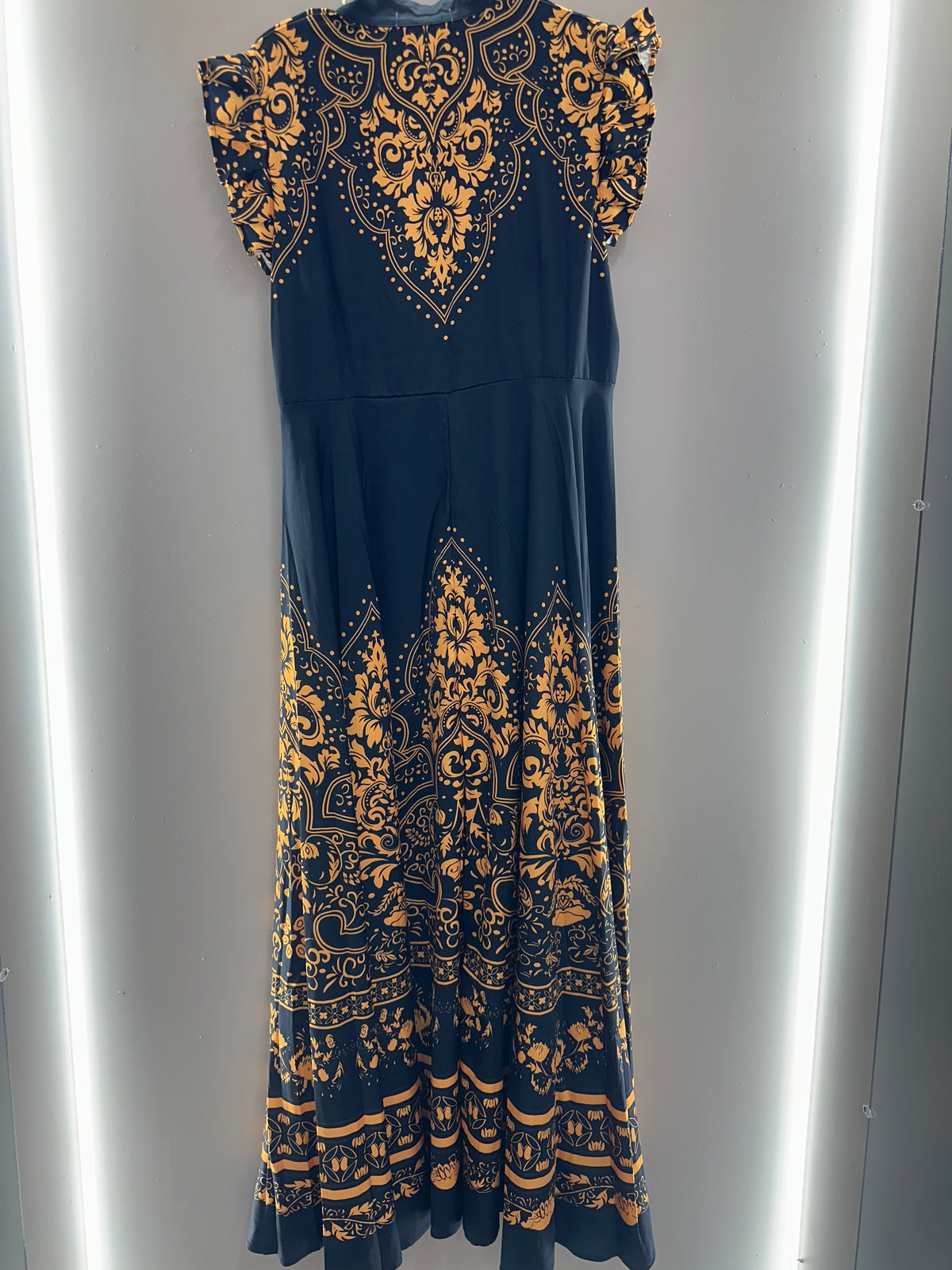 Noir Baroque Maxi Dress