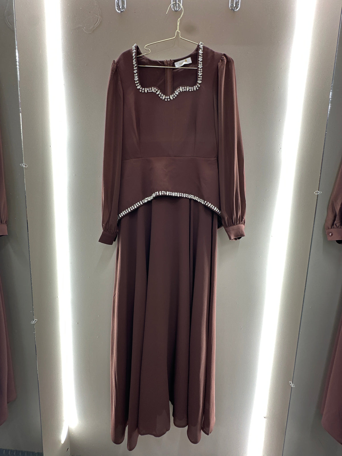 Mocha Royale Crystal Dress