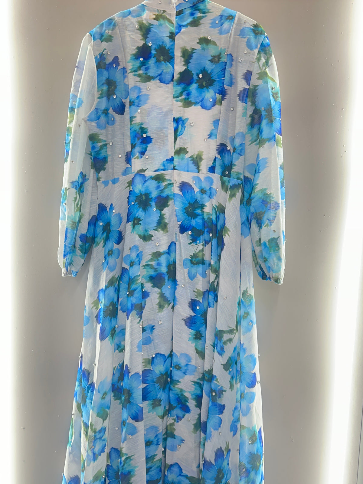 Blue Blossom Pearl Maxi Dress
