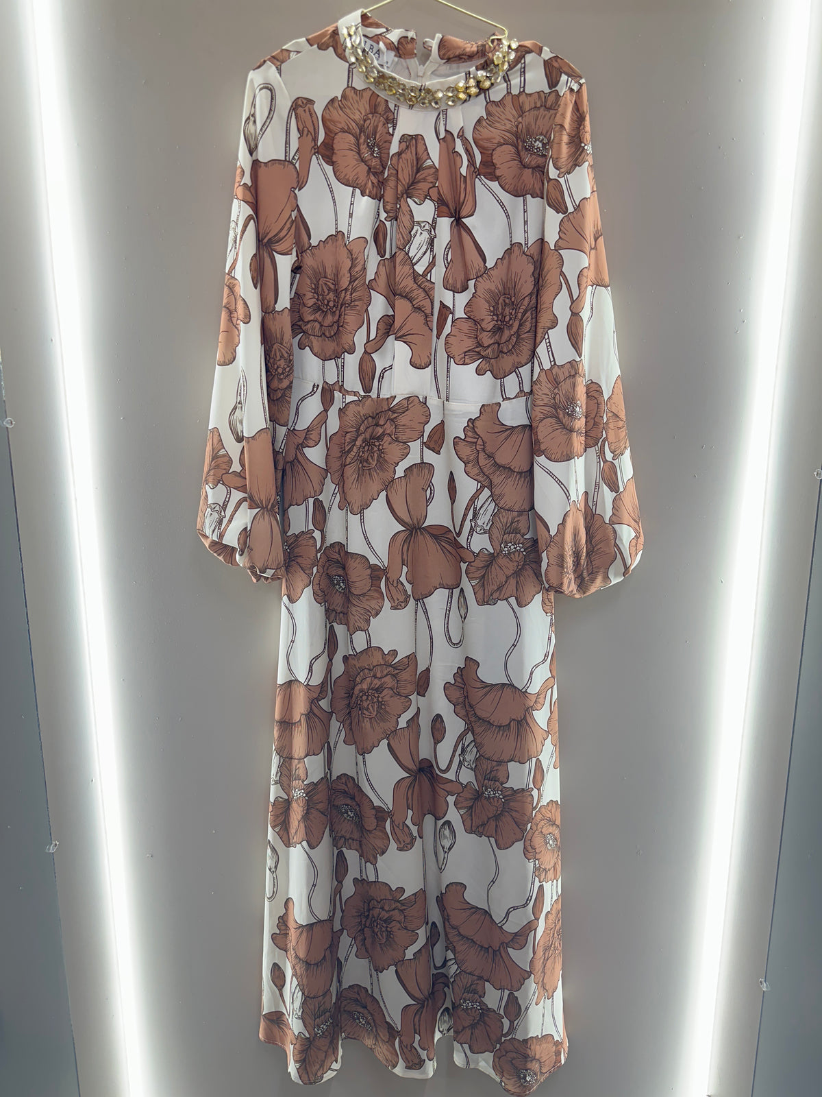 Mocha Bloom Maxi Dress