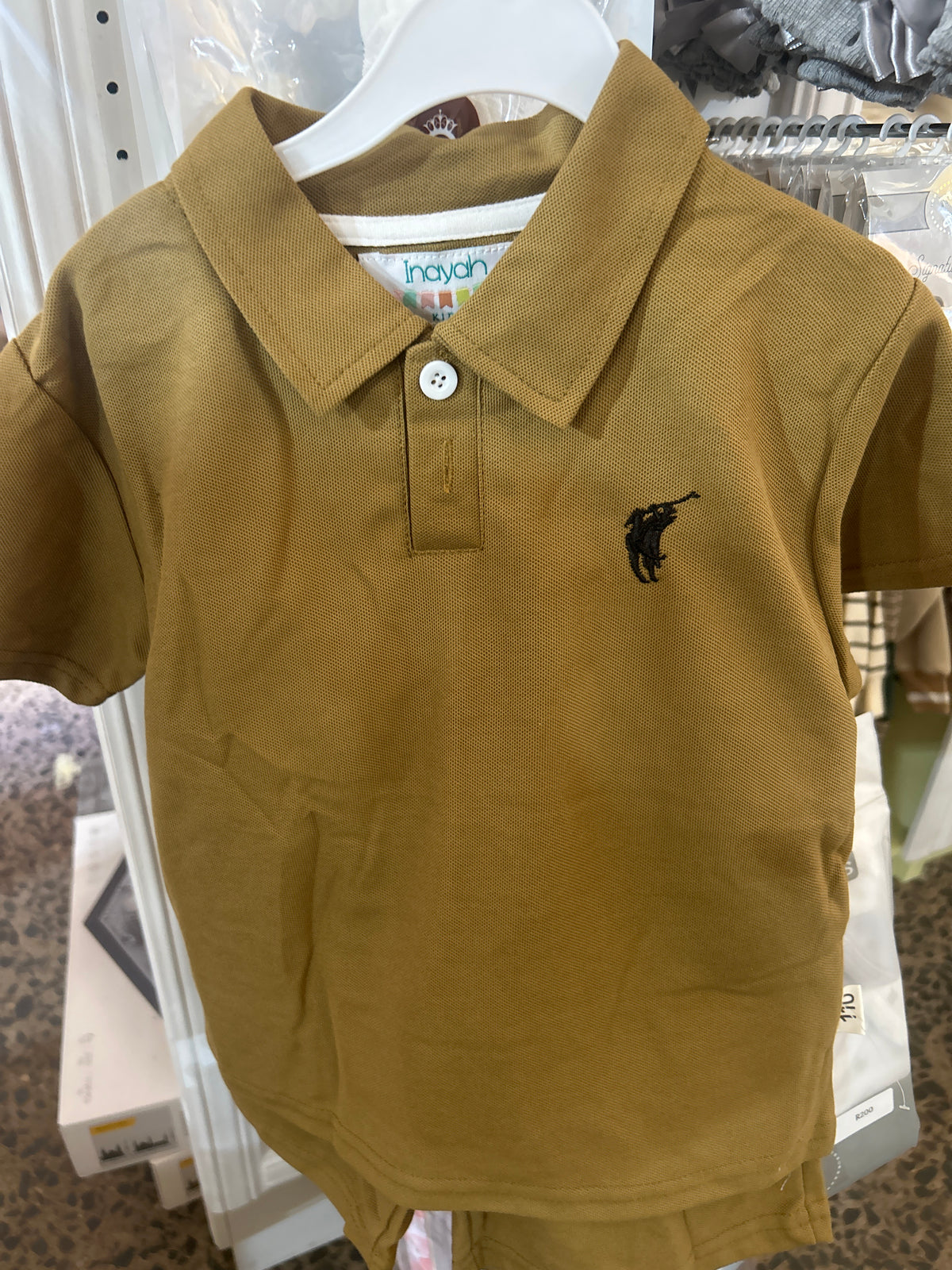 Brown green polo boys