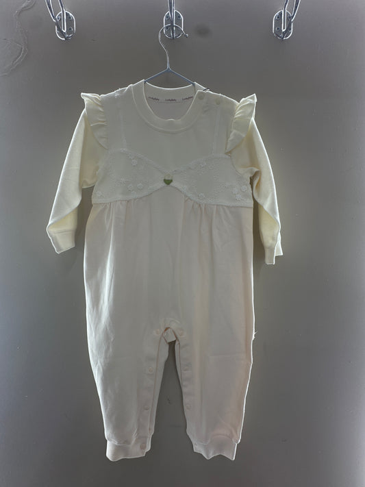 Soft Pink Embroidered Baby Romper