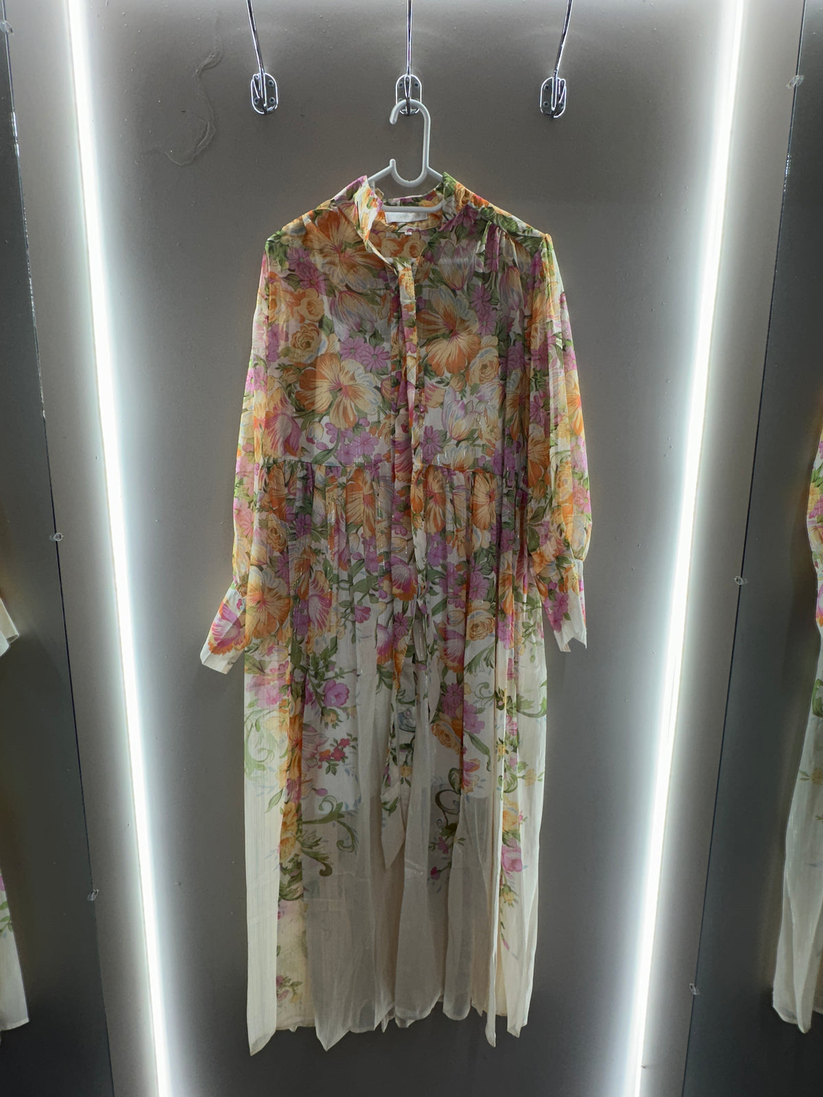 Blooming Garden Pleated Maxi Dress