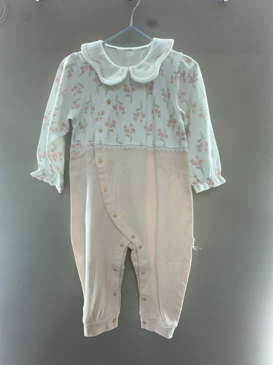 Blush Floral Baby Romper
