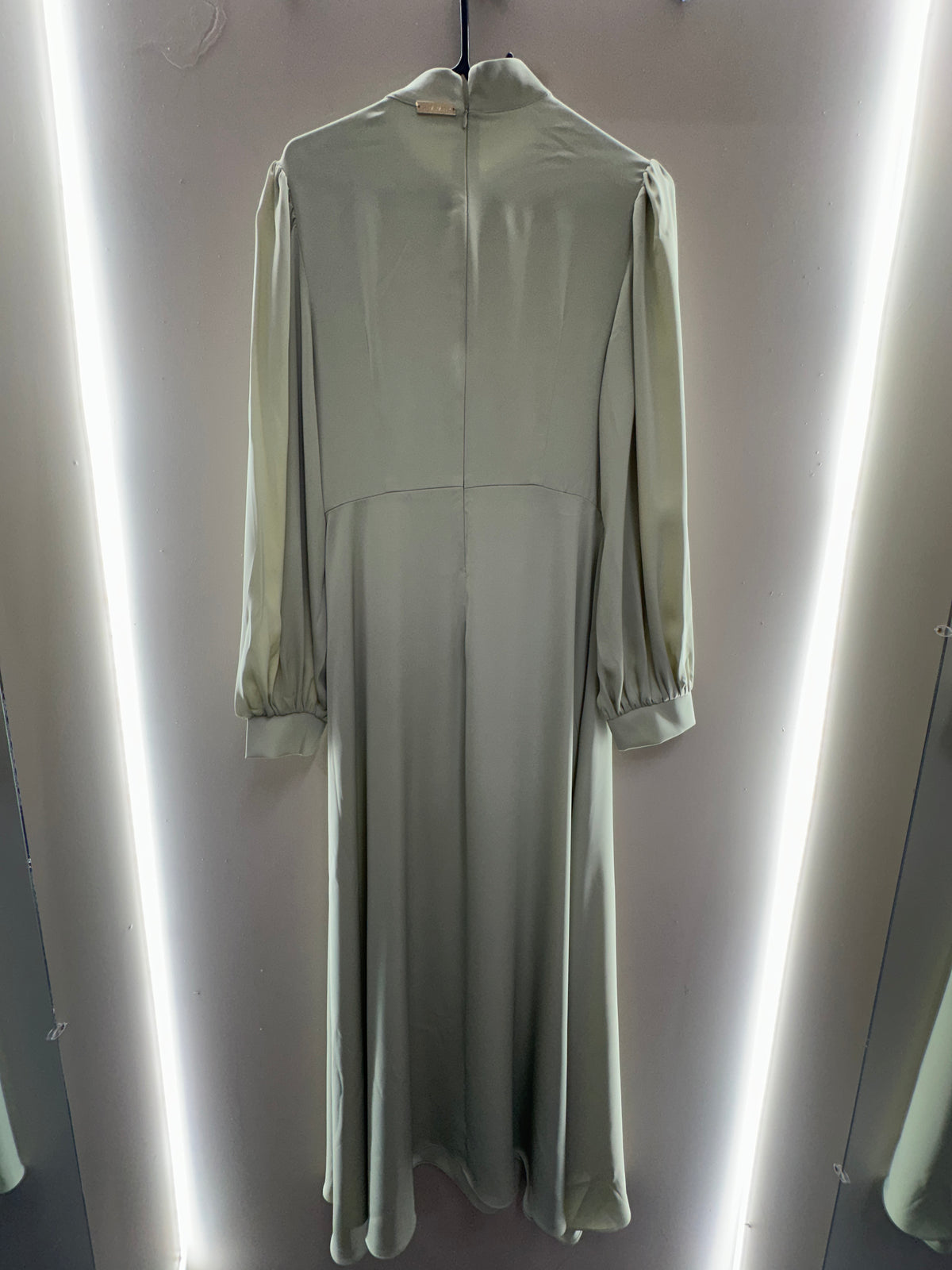 Draped High Neck Maxi Dress