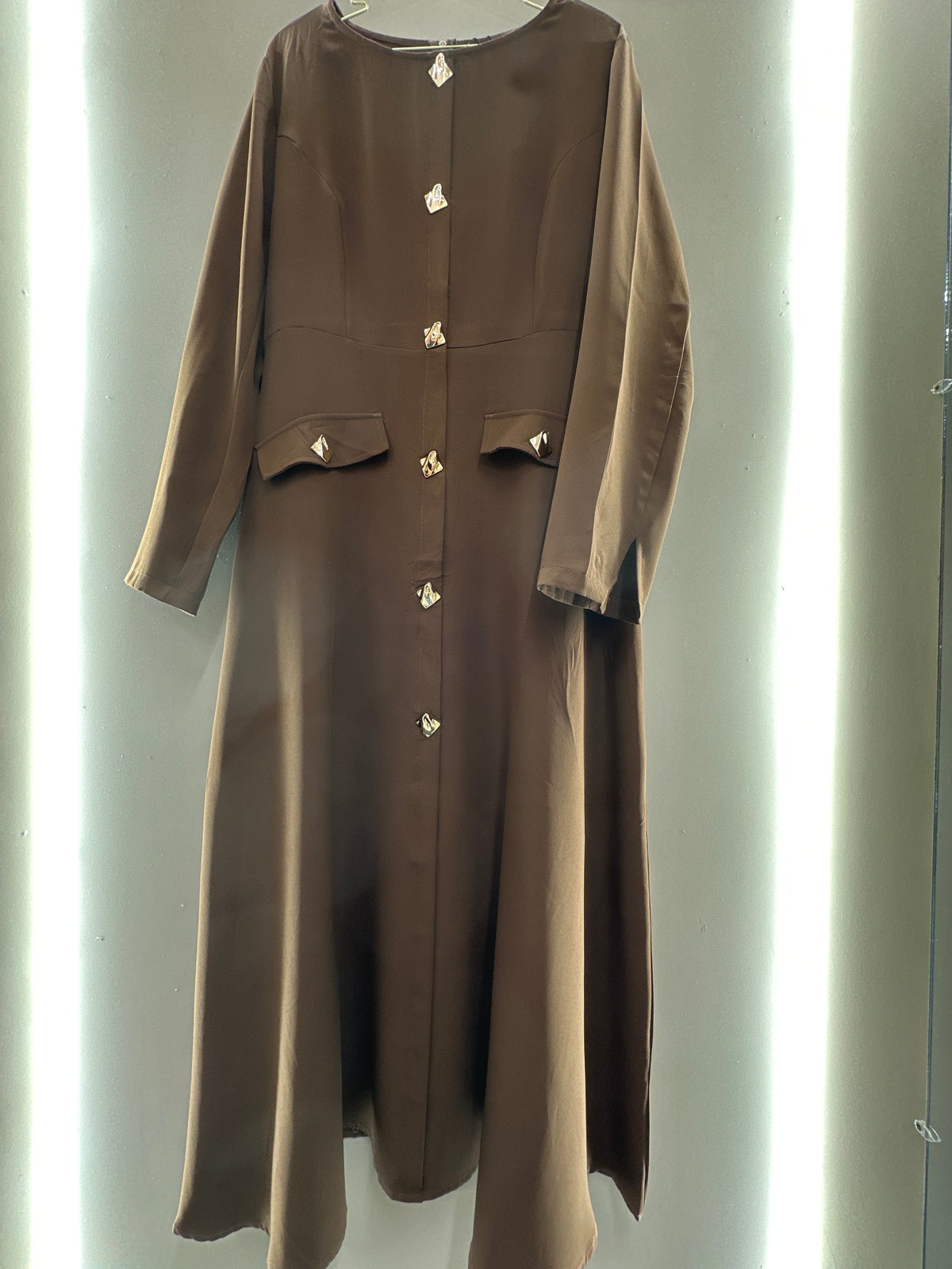 The Victoria Mocha Dress