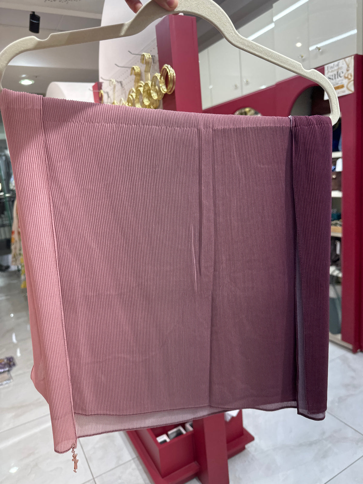 Ombre crimped - Mauve Plum