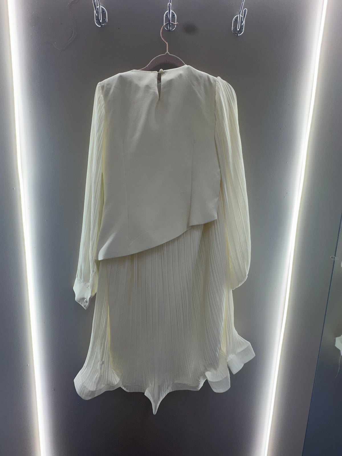 Crystal Pleated Overlay Dress