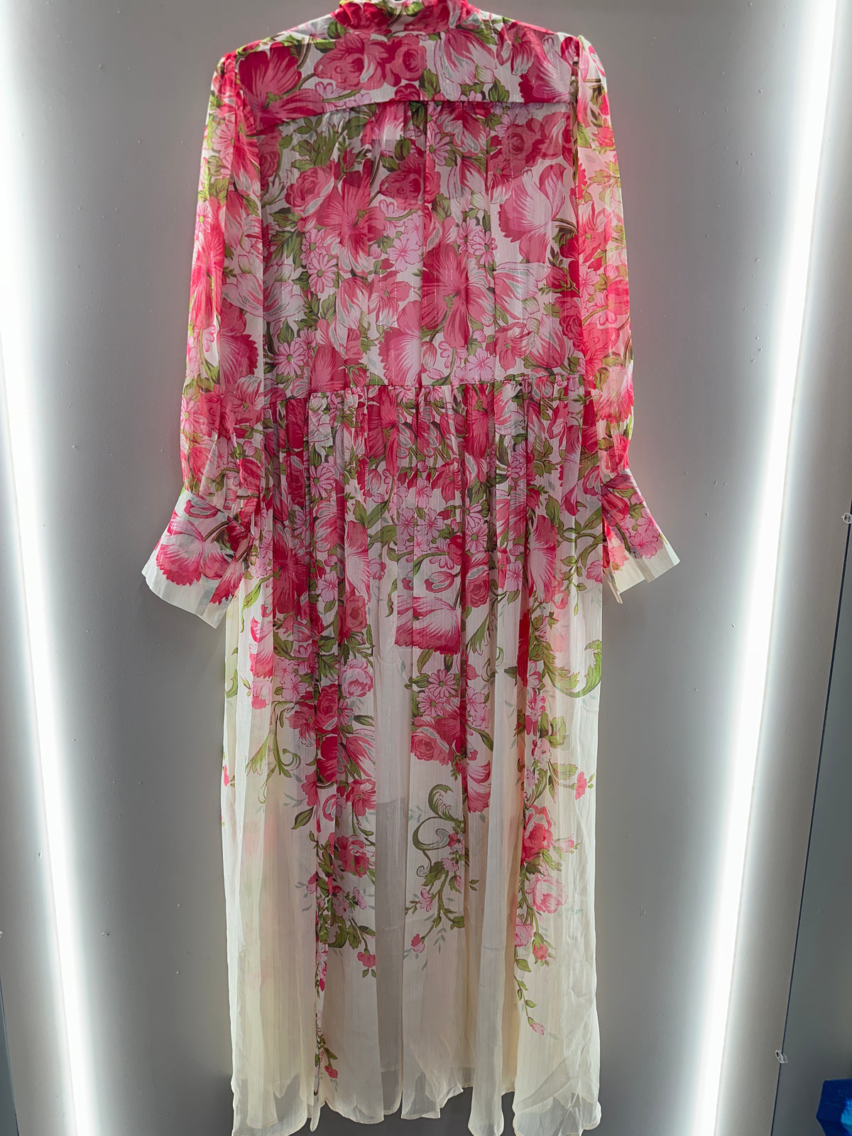 Blooming Garden Pleated Maxi Dress