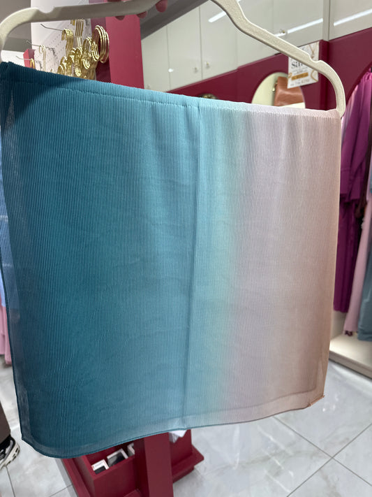 Ombre crimped - Coastal Mist