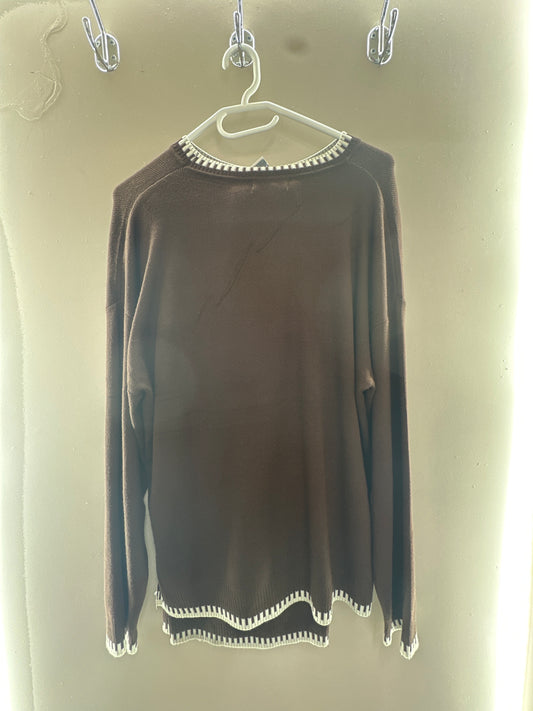 Contrast Trim Knit Co-Ord