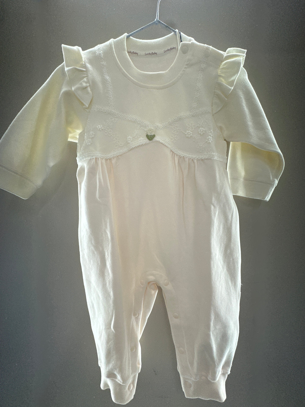Embroidered Lace Baby Romper