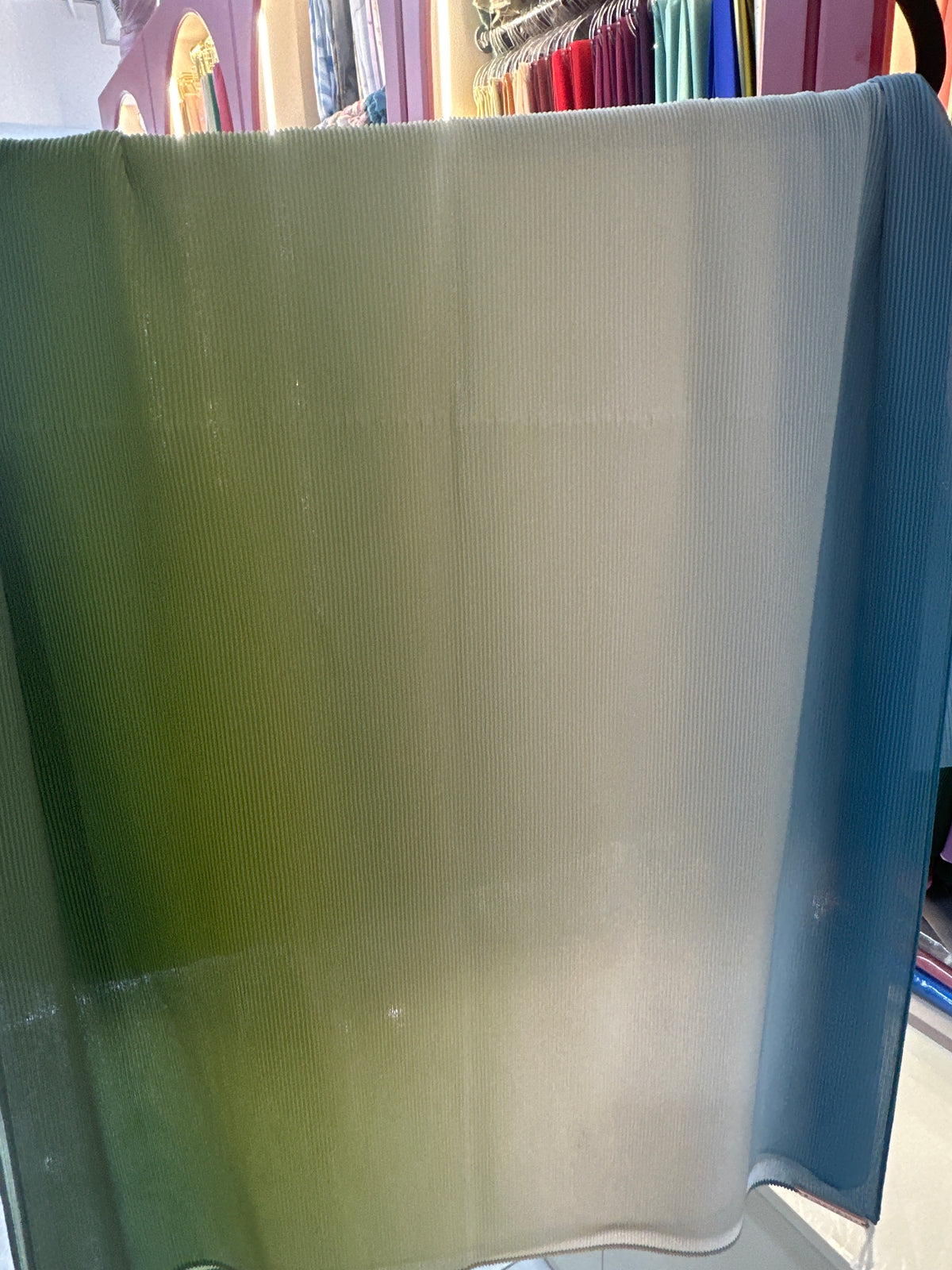 Ombre Crimped - Olive Moss