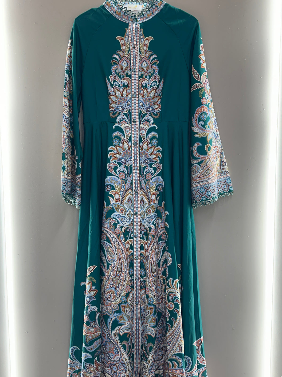 Emerald Paisley Maxi Dress