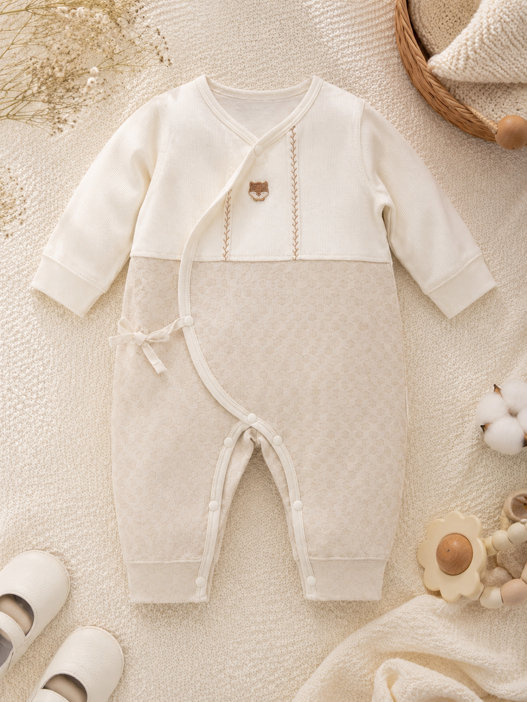 Long Sleeve Wrap Romper