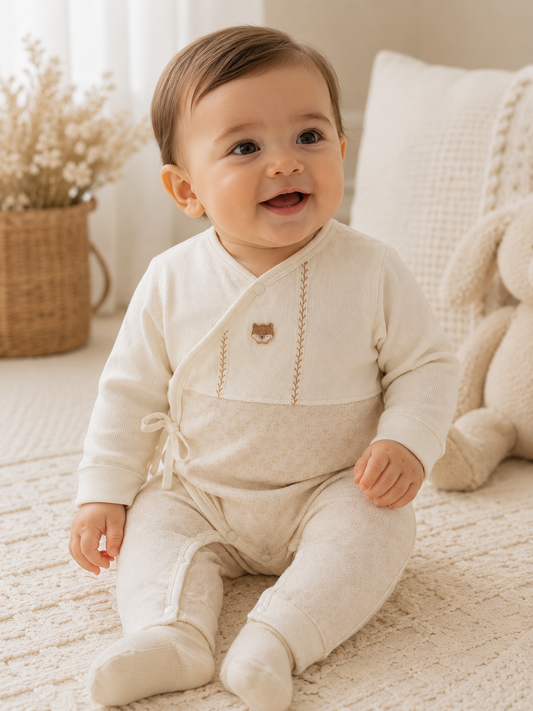 Long Sleeve Wrap Romper