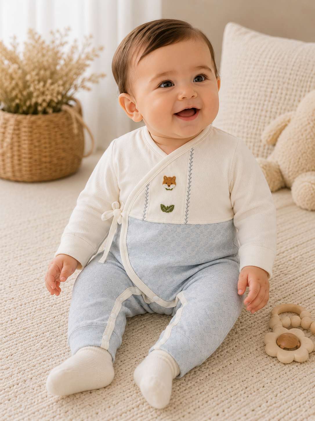 Long Sleeve Wrap Romper